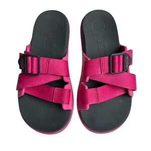 Chaco Slide Sandals Chillos‎ Women's 6 Slip On Hot Pink Adjustable Strap